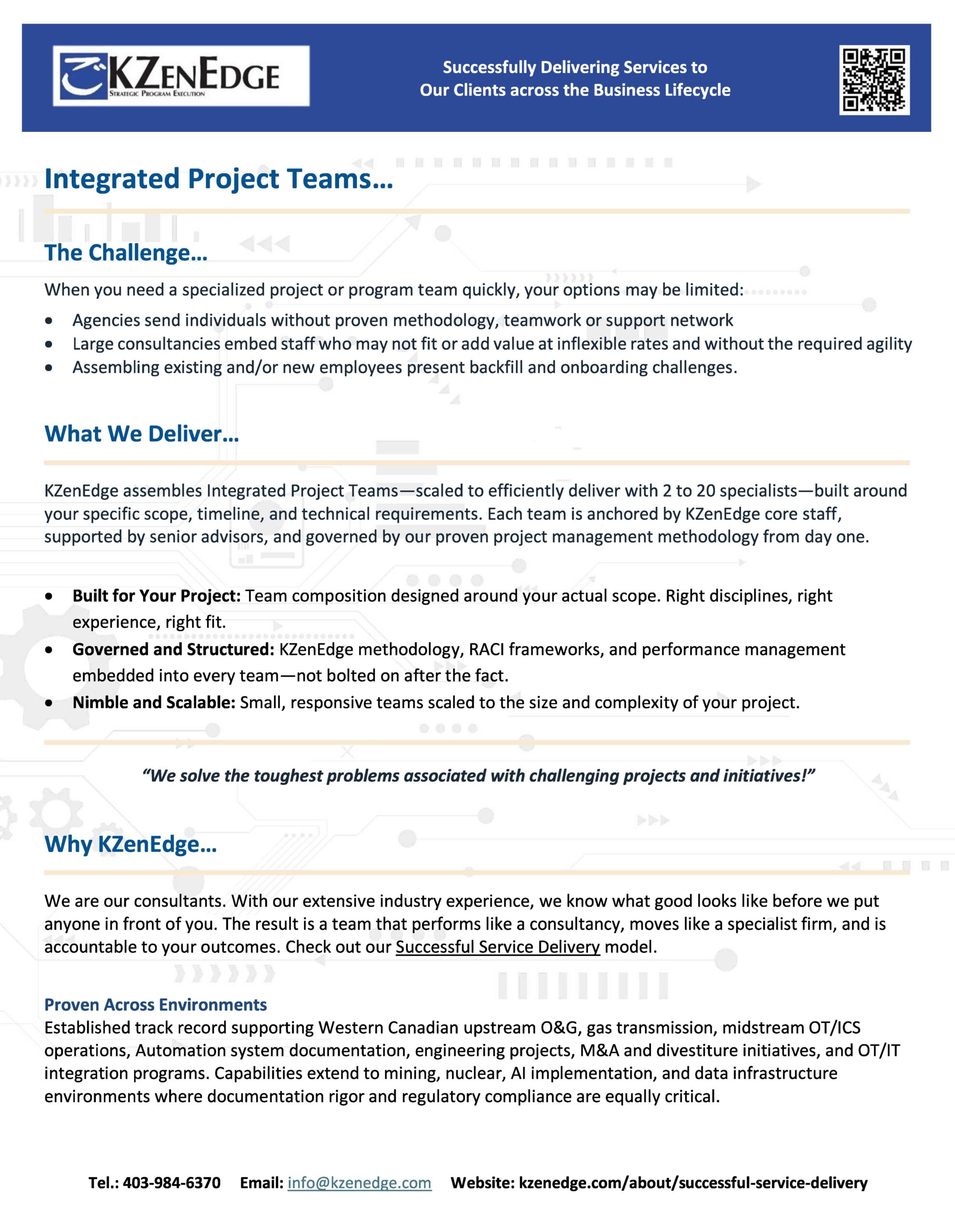 Integrated Project Teams - KZenEdge Strategic Program Execution ...